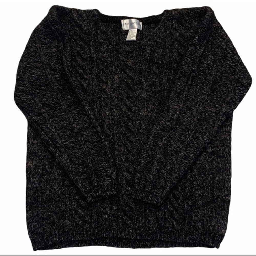 JAY JACOBS V-Neck Long Sleeve Pullover Sweater